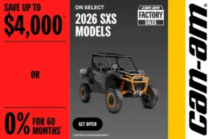 Read more about the article Save up to $4,000 OR 0% for 60 months on select 2026 SxS models