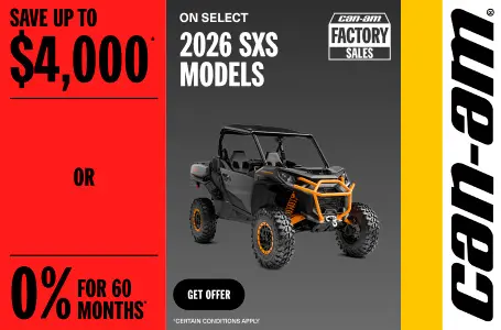 Read more about the article Save up to $4,000 OR 0% for 60 months on select 2026 SxS models