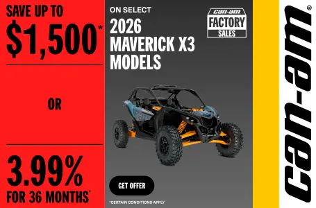 Read more about the article Save up to $1,500 OR 3.99% for 36 months on select 2026 Maverick X3 Turbo models