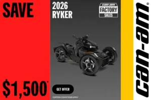 Read more about the article Save $1,500 on select 2026 Ryker