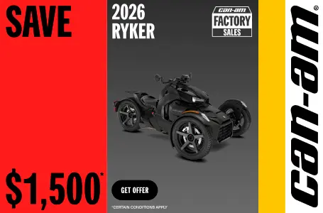 Read more about the article Save $1,500 on select 2026 Ryker